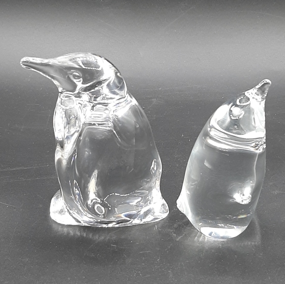 Vintage Villeroy & Boch Art Glass Penquin Figurines Sticker Signed on Bottom - Picture 4 of 9